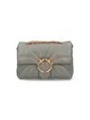 Pinko Quilted Leather Shoulder Bag With Bird Motif Clasp