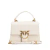 Pinko Mini Love Bag Top Handle Light Handbag In Full-grain Leather