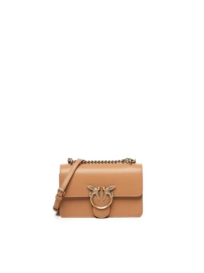 Pinko Mini Love One Bag In Brown