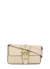 Pinko Beige Love One Mini Bag In Neutral