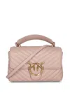Pinko Love Quilted Top-handle Bag In Pink