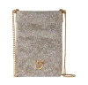 Pinko Strass Monogram Phone Cover In Multi
