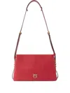 Pinko Mini Bag In Soft Calfskin With Metallic Details In Red