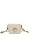 Pinko Structured Shoulder Bag With Gold-tone Bird Embellishments In White