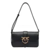 Pinko Soft Mini Love Bag Leather Shoulder Bag In Black