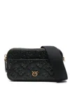 Pinko Mini Logo-debossed Cross Body Bag In Black