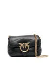 Pinko Small Love Bag Puff Shoulder Bag In Quilted Nappa Leather In Black