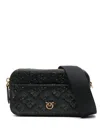 Pinko Mini Logo-debossed Cross Body Bag In Black