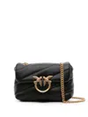 Pinko Small Love Bag Puff Shoulder Bag In Quilted Nappa Leather In Black