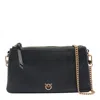 Pinko Shoulder Bag With Chain Strap And Smooth Finish In Black