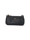 Pinko Leather Mini Baguette Bag In Black