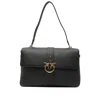 Pinko Love One Leather Shoulder Bag In Black