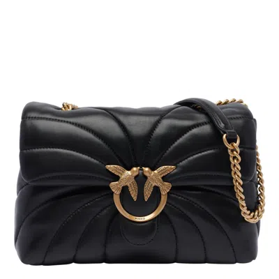 Pinko Mini Love Puff Butterfly Bag In Black