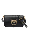 Pinko Mini Love One Slouchy Crossbody Bag In Black