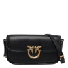Pinko Small Love Bag Box Crossbody Bag In Nappa Leather In Black