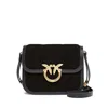 Pinko Suede Mini Love Bag Box Shoulder Bag In Black