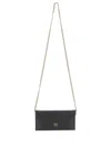 Pinko Black Leather Flat Purse Mini In Black