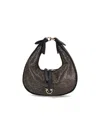 Pinko Mini Brioche Bag Hobo Avec Strass All-over In Black