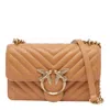 Pinko Love One Mini Crossbody Bag In Brown