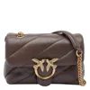 Pinko Borsa A Tracolla Media Love Bag Puff Marrone In Brown