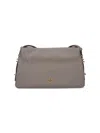 Pinko Taupe Leather Shoulder Bag With Adjustable Strap In Gray
