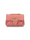 Pinko Mini Handbag With Quilted Nappa And Gold-tone Details In Pink