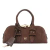 Pinko Bowling Baguette Shoulder Bag In Brown