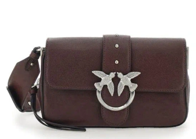 Pinko Bags Brown In Burgundy
