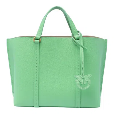 Pinko Classic Carrie Shopper In Green