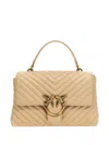 Pinko Classic Love Bag Puff Hand Bags Beige In Neutral