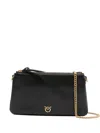 Pinko Shoulder Bag With Chain Strap And Smooth Finish In Black