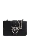 Pinko Structured Black Shoulder Bag With Circular Embellishments In Black