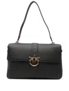 Pinko Love One Leather Shoulder Bag In Black