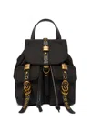 Pinko City Backpack Adjustable Straps Front Pockets Handle In Black