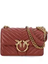 Pinko Flip Shoulder Bag In Ocra Rosso-antique Gold