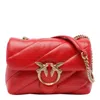 Pinko Love Puff Sheep Nap Quilted Chain In Red