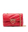 Pinko Baby Love Leather Bag In Red