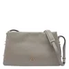 Pinko Taupe Leather Shoulder Bag With Adjustable Strap In Sand
