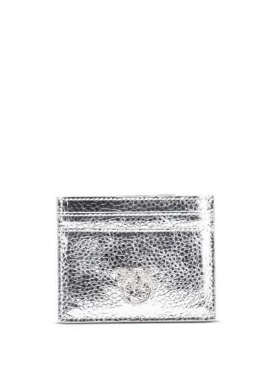 Pinko Silver Leather Card Holder