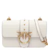 Pinko Love One Leather Crossbody Bag In White