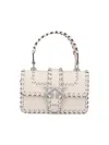 Pinko Mini Love Leather Handbag In White