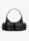 Pinko Cargo Bag In Recycled Technical Fabric In Black
