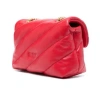 Pinko Love Puff Sheep Nap Quilted Chain In Red