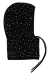 Pinko Balaclava With Drawstring And Rhinestones In Black