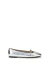 Pinko Metallic Ballerinas In Silver