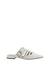 Pinko Pointed-toe Buckle Detailed Slip-on Slides In White