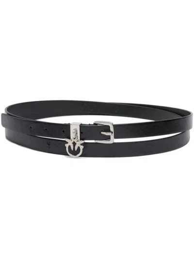 Pinko Ballestas Belt In Limo Black/shiny Nickel