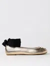 Pinko Gioia Birds Ballerina Shoes In Gold