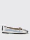 Pinko Metallic Ballerinas In Silver