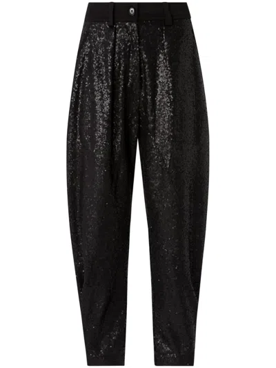 Pinko Balloon-cut Trousers In Schwarz